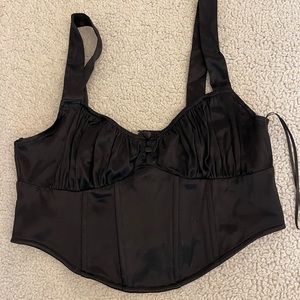Nwt Zara satin/ silk corset cropped tank small